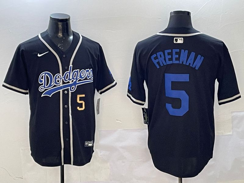 Men Los Angeles Dodgers #5 Freeman Black Fashion Game 2025 Nike MLB Jersey style 7->los angeles dodgers->MLB Jersey
